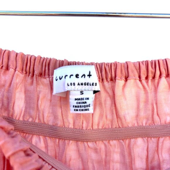 Current Air Crop Top Puff Sleeve Skirt Set Co-Ord Outfit Pink Cottagecore Small - Picture 10 of 11